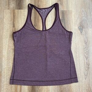 Lululemon Run The Day Tank in Heathered Dark Adobe/Dark Adobe in Size 8